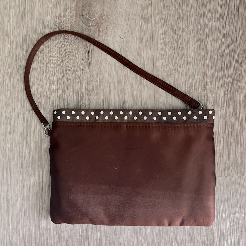 Henri Bendel Brown Polka Dot Wristlet Bath & Body Works Collaboration.